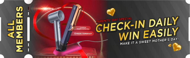 Parents' Day Special - Check-in Daily Win Easily